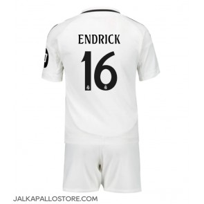 Real Madrid Endrick #16 Kotipaita Lapsille 2024-25 Lyhythihainen (+ shortsit)